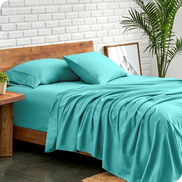 Bamboo 6-piece luxury sheet set king  teal
