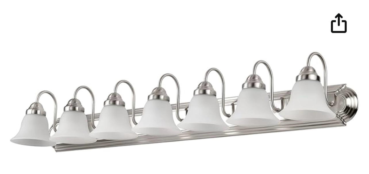 Nuvo 60-3283 - Ballerina - 7 Light 48  Vanity w/ Frosted White Glass