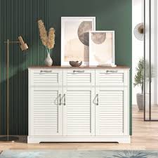 Annaelise 47.2"W French 3-Door Accent Cabinet with 3 Drawers