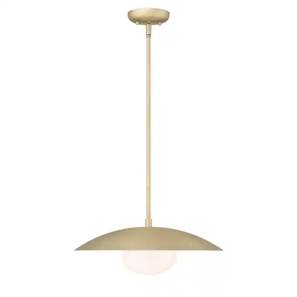 Lumanity Declan Modern Disc Satin Brass 18" Pendant Ceiling Light - 18'' D x 18'' W x 6.5'' H