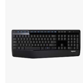 Logitech K345 Wireless Keyboard - Full-Sized Keyboard with Palm Rest, 2.4 GHz Wireless USB Receiver - for PC, Laptop