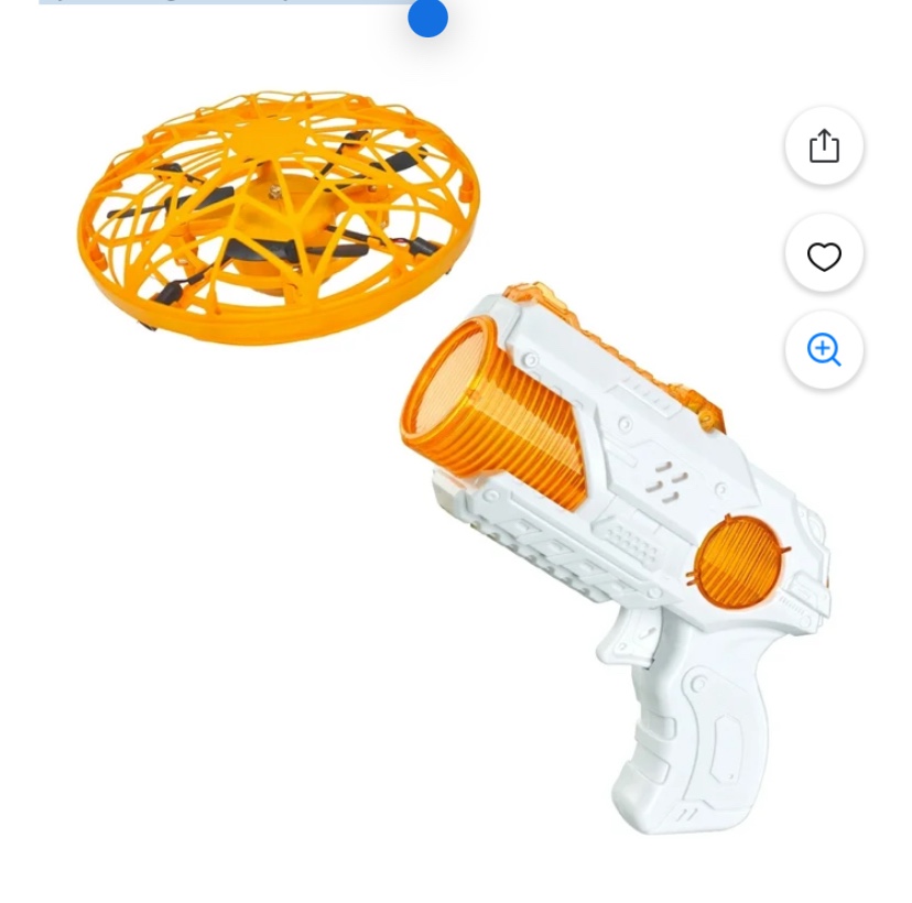Skeet Blaster with Orange Hover Disk, 4.5" Hover Drone, Kid's Sports, Ages 3+ by MinnARK