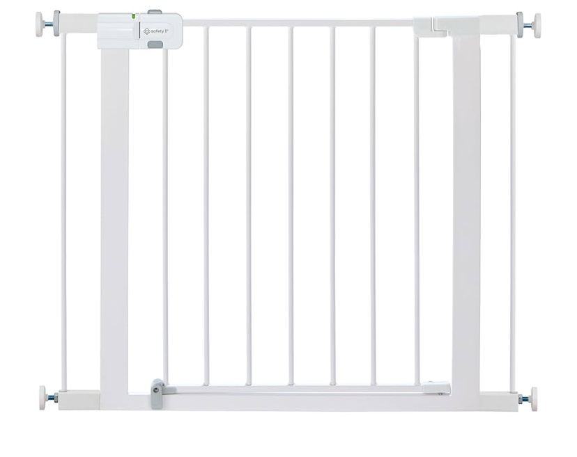 Safety 1st Easy Install Walk Thru Baby Gate for Doorways, Gate With Door, Dog Gates, Fits 29"-38", Easy Install 28" Tall, White