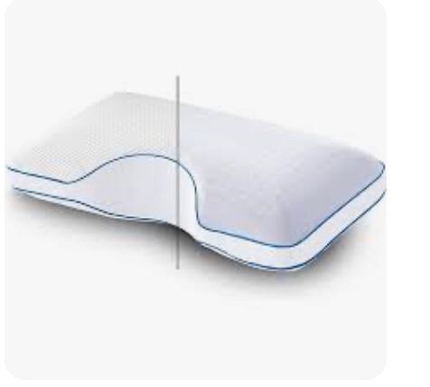 Nestl Memory Foam Pillow - Side Sleeper Pillow with Tencel Cover - Comfortable Cooling Pillow 20 x 30 Inch - Neck Pillows for Pain Relief Sleeping Cooling on 1 Side, Softer on Other - Queen Pillows