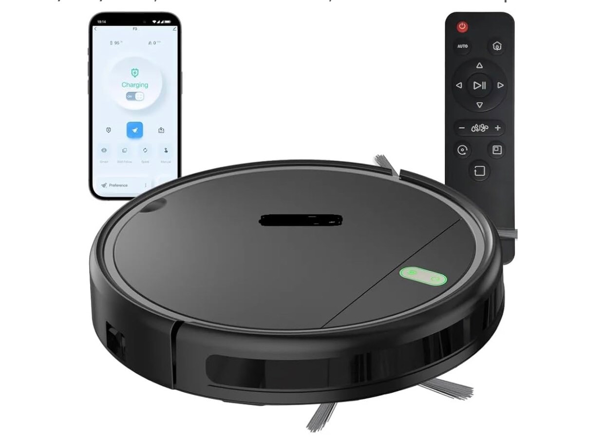 Castleware Robot Vacuum, Robot Vacuum and Mop Combo with Schedule, Self-Charging Robot Vacuum Cleaner Compatible with WiFi/APP/Alexa, Perfect for Pet Hair, Hard-Floor and Carpet