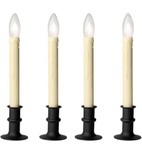 Celestial Lights Battery Operated Bi-Directional LED Adjustable Candle 2-pack or 4-pack Black Onyx 2-Pack