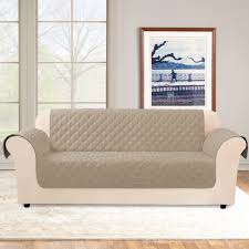 Microfiber Non Slip Sofa Furniture Cover Tan - Sure Fit