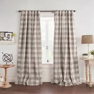 Grainger Buffalo Check Blackout Window Curtain