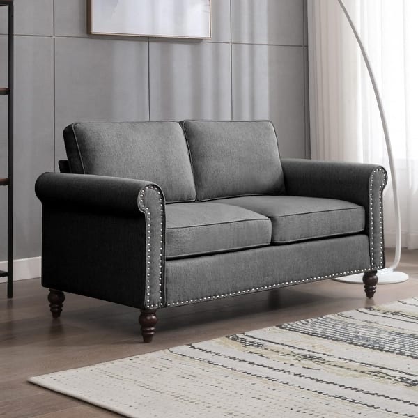 Mixoy Modern Sofa, Loveseat - Dark Grey