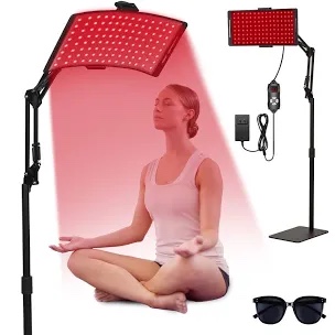 Red Light Therapy for Face and Body, Red Infrared Light Therapy Lamp with Stand Led 660nm Red Light-Therapy& 850nm Infrared Light Device for Body