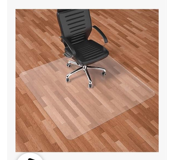 BesWin Chair Mat for Carpets, 30" X 48" Transparent Office Chair Mat for Low Pile Carpeted Floors, Computer Desk Chair Mat for Office Chair on Carpet for Work, Home, Gaming, Easy Glide (Rectangle)