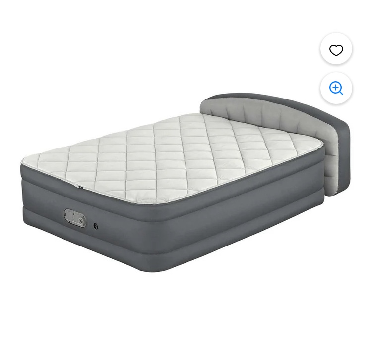 SEALY AlwayzAire Tough Guard Quilted Topper Air Mattress, Queen