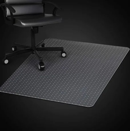 Office Chair Mat for Carpet with Studs, Desk Chair Mat for Carpeted Floor,Floor Mat for Carpet Office Chair,Plastic Carpet Chair Mat Floor Protector (Clear, 30"x48"x0.08" Rectangle)
