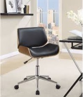 Benzara Office Chairs, Black and Brown