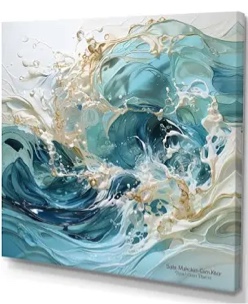 " Ocean Charm Liquid Wave Art "