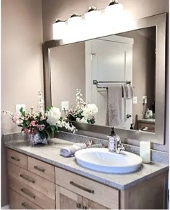 pendleton nickel framed vanity mirror 28 bed bath 