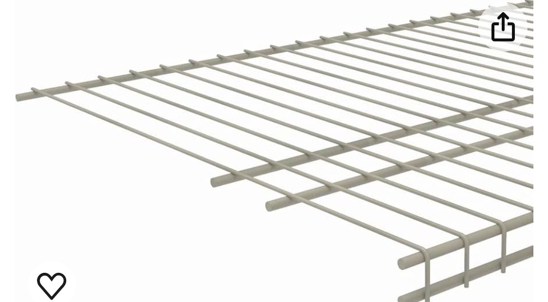 ClosetMaid SuperSlide Wire Shelf, 4 ft. W x 16 in. D, Ventilated Wire Wall Shelving, Nickel Finish, for Closet, Laundry or Pantry