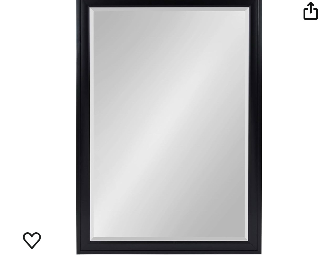 DesignOvation Bosc Framed Decorative Rectangle Wall Mirror