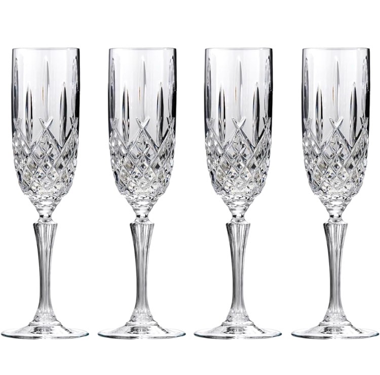 Marquis by Waterford Markham by Marquis Champagne Glasses, 2.2 x 2.2 x 9.5, Clear Crystalline