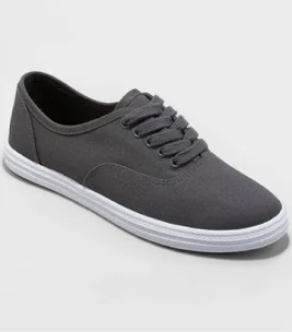 Women's Lunea Lace-Up Sneakers - Universal Thread Charcoal Gray 8