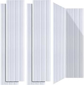 BUBOS 6 Pack Large Acoustic Panels,47.2"x11"3D Wave Pattern Acoustical Wall Panels,Self-adhesive Sound Proof Panels for Walls,Decorative Soundproof Panels for Recording Studio&Office (White)
