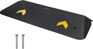 Ruedamann 2" Rise Rubber Threshold Ramp, 42.9" Wide Wheelchair Ramp, 2200 Lbs Capacity, Entry Ramp, Curb Ramp with Non-Slip Surface, Door Ramp for Wheelchairs, Scooter, Power Chairs, Driveways