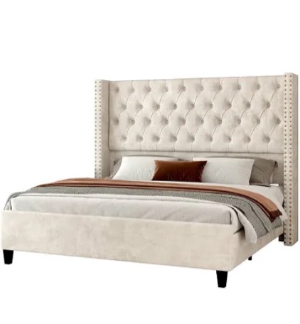 Dillwyn Upholstered Wingback Bed