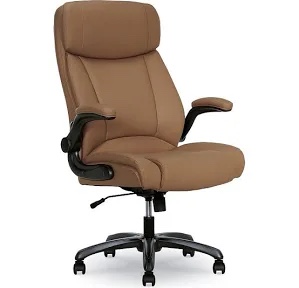 Serta® Torrington Big & Tall Office Chair, with Flip-Up Padded Armrests, Ultra-Comfortable ComfortCoils™ Seat Cushion Technology, Modern Executive Premium PU Desk Chair