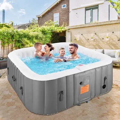 iyofe 130 - jet polyvinyl chloride (pvc) square inflatable hot tub