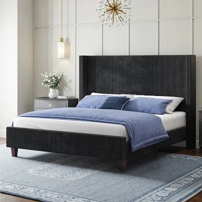 wauseon corduroy upholstered bed