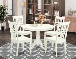 (Table top only) Devoe 42" Rubberwood Solid Wood Pedestal Dining Table white