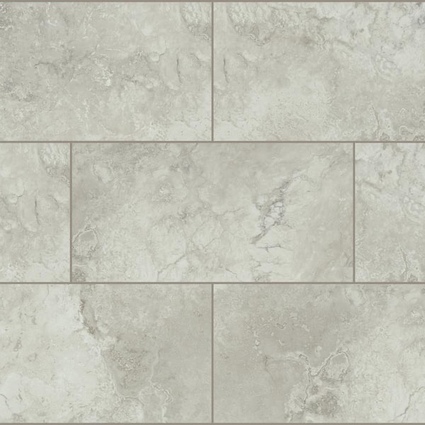 Emerald Bay Marble 22 MIL x 11.9 in. W x 23.8 in. L Click Lock Waterproof Vinyl Tile Flooring (17.7 sq. ft./case)