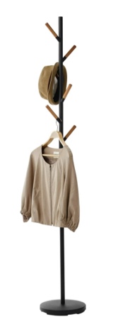 Yamazaki Home Coat Rack, Steel, Holds 26.4 lbs Black