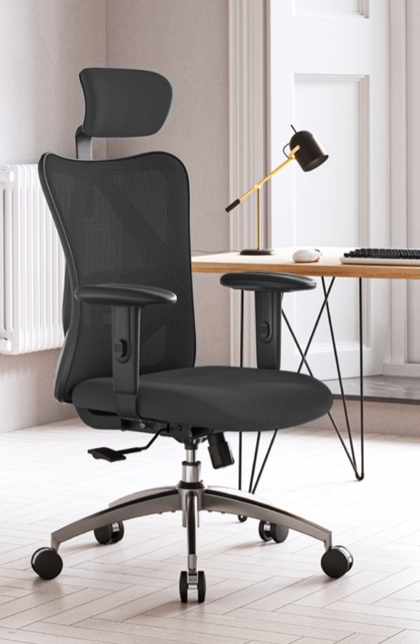 SIHOO Ergonomic Office Chair with Adjustable Lumbar Support, High Back chair for big and tall, Black - 68*70*130