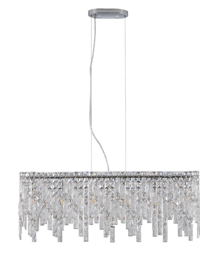 KISRAIS 34.6" Wide 6-Light Crystal Chandelier