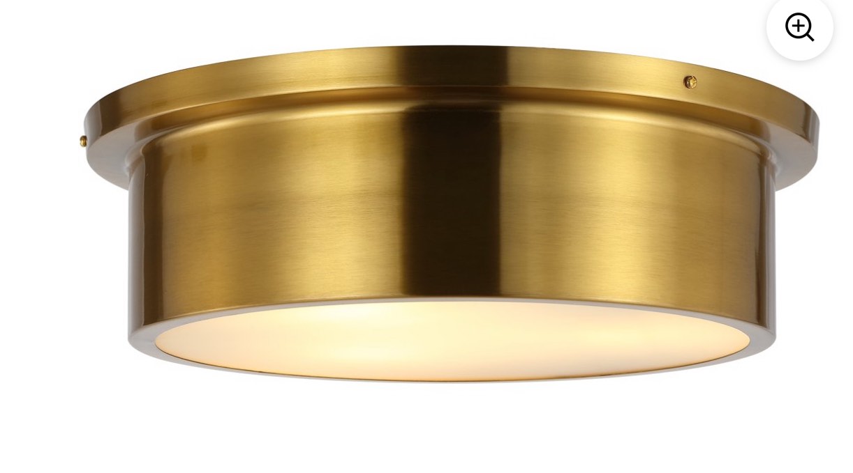 SAFAVIEH Reyna 16 in. Glam 3-Light Brass Iron Mount Light with Iron Shade