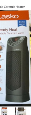 Lasko 14 Ready Heat Potable Ceramic Heater