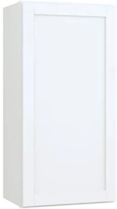 Courtland 18 in. W x 12 in. D x 36 in. H Assembled Shaker Wall Kitchen Cabinet in Polar White