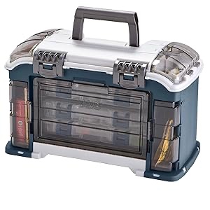Plano Angled Tackle System with Three 3560 Stowaway Boxes, Fishing Tackle Storage, Premium Tackle Storage