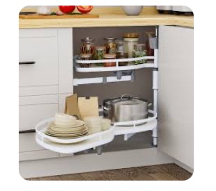 Rebrilliant Swing Left Blind Corner Kitchen Cabinet Pull Out