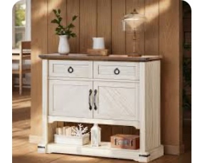  Elenora 35.4* W Farmhouse Console Table with Storage
