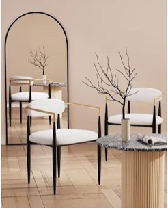 Netanya Upholstered Boucle Dining Chair 2