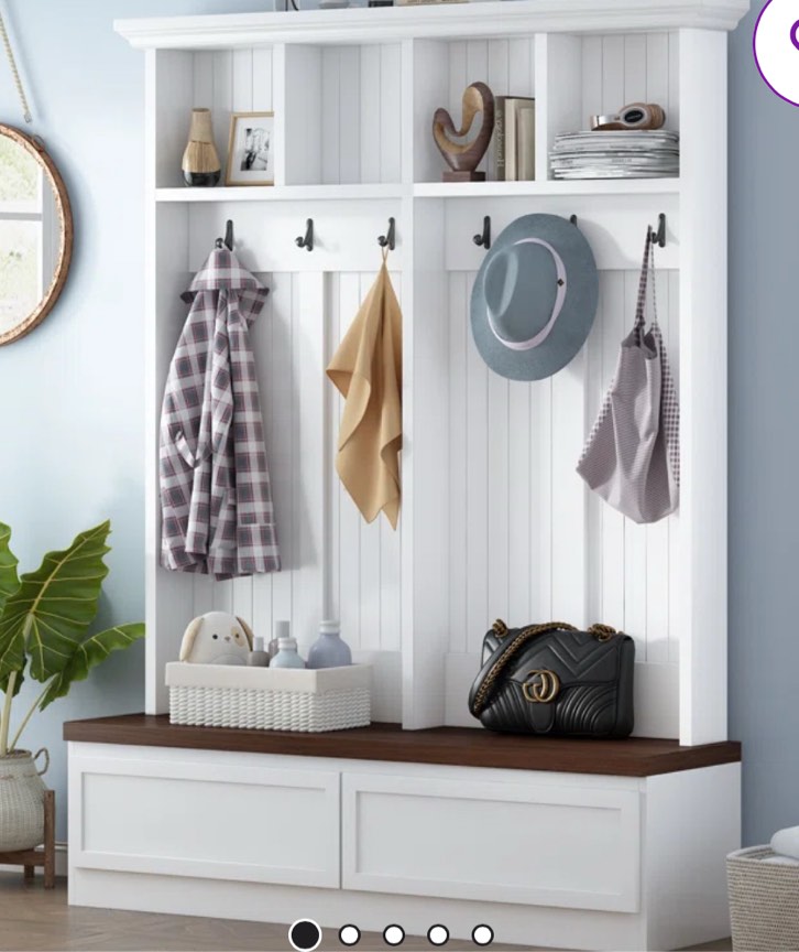 Hall Tree Wide With Bench And Storage