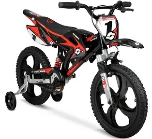 Hyper Bicycles 16in Kids Mag Wheels Motobike  Black/Red