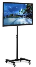 FITUEYES Mobile TV Stand with Wheels Height Adjustable for 23-42inch Flat Panel LCD LED Screens TT106401MB