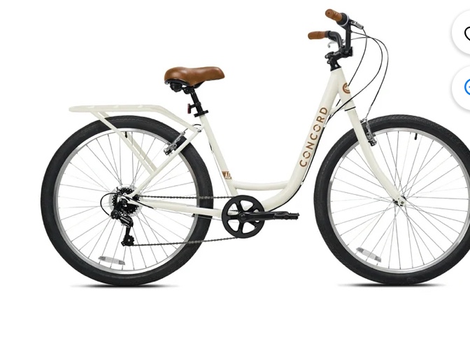 27.5" Concord Laguna Comfort Bicycle, 27.5" Wheels, Fits Adult Riders 5'4"-6'2", Unisex, Cream