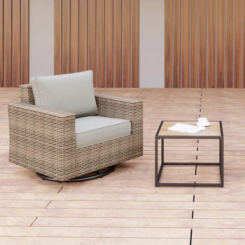 Britteny Single Revolving Lounge Chair With Table
