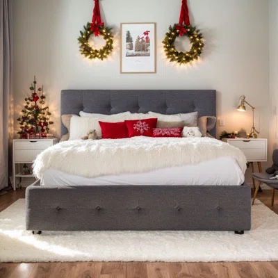 Queen bed with 2 drawers and A trundle incomplete 