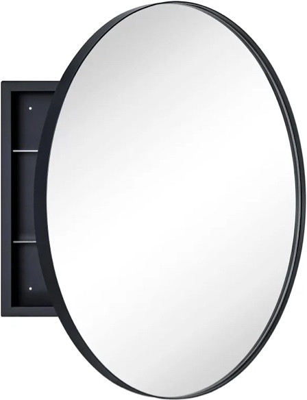 24" TEHOME Myriel Surface Mount Framed Round Medicine Cabinet