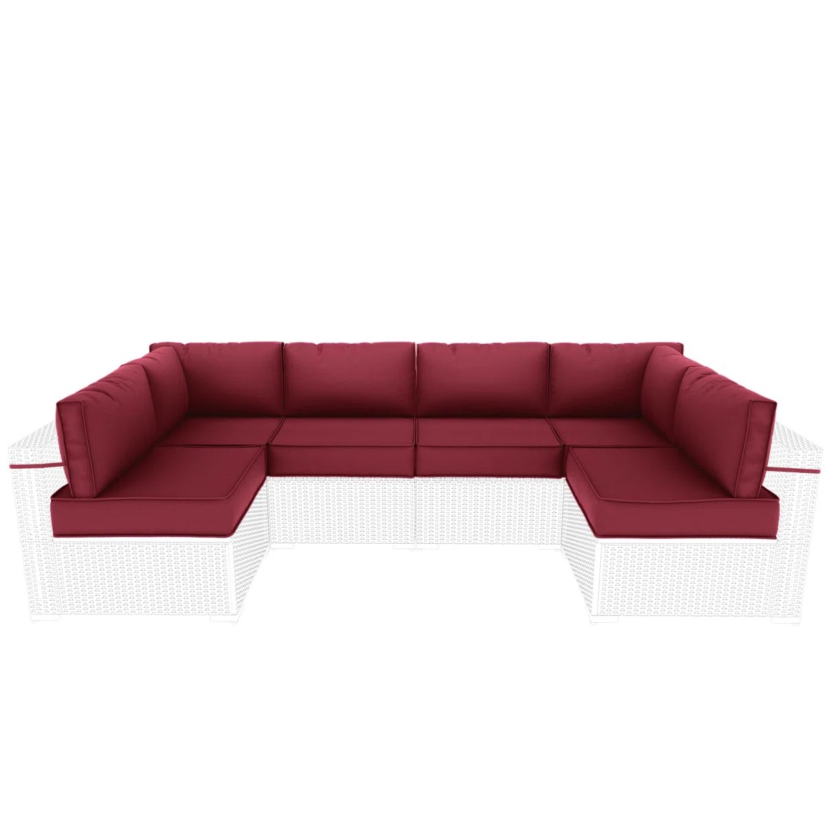14-Piece Outdoor 4" Replacement Cushion Set Seat/Back Cushion